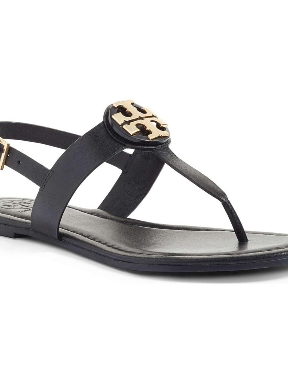 Tory Burch Bryce Black Leather Slingback Sandals Size 10